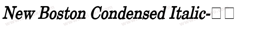 New Boston Condensed Italic字体转换